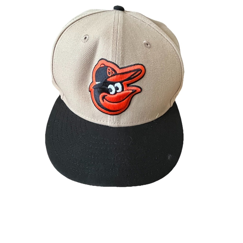 Baltimore Orioles Baseball Hat New Era 59Fifty Size 7 7/8 Black Orange